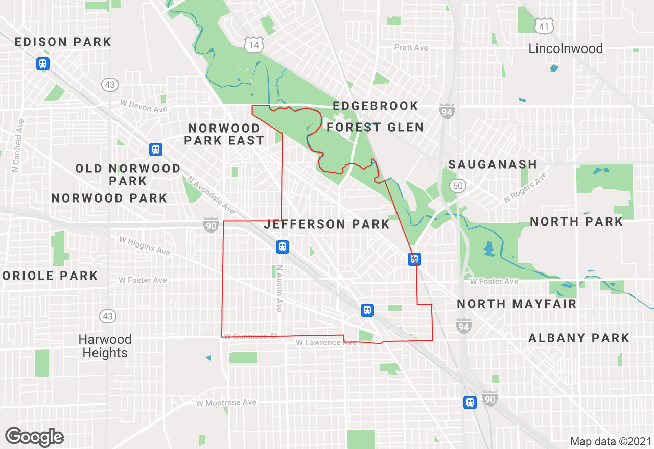 Jefferson Park map