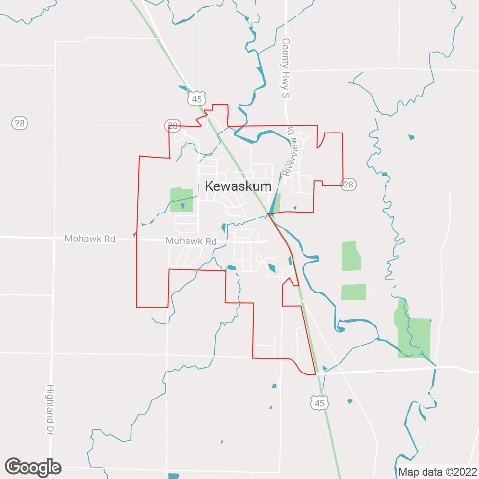 Kewaskum map