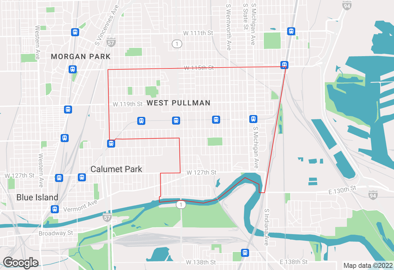 West Pullman map