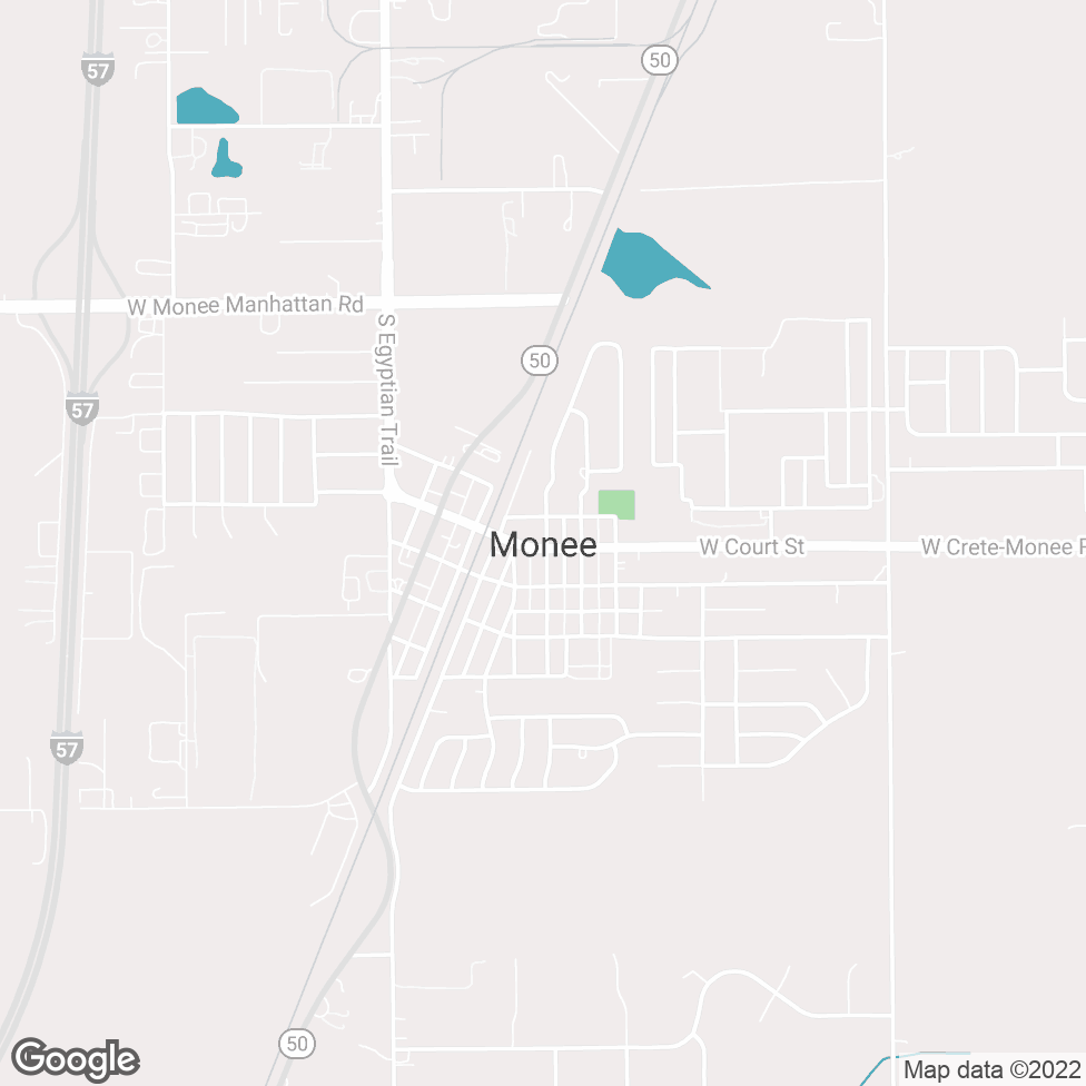 Unincorporated Monee map