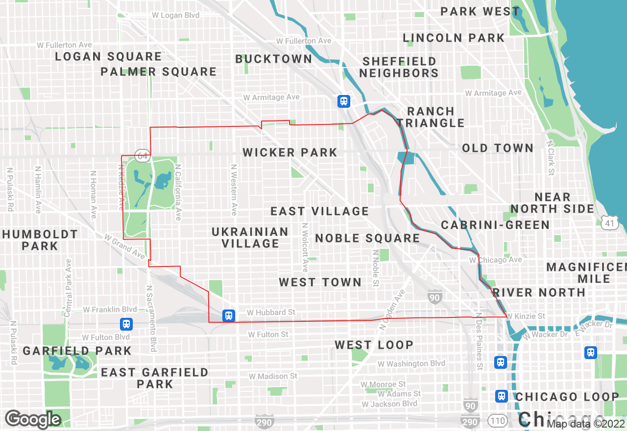 West Town map