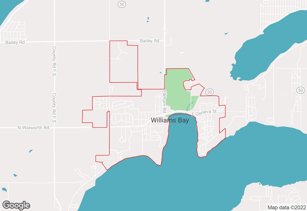 Williams Bay map