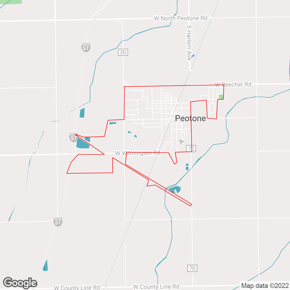 Peotone map