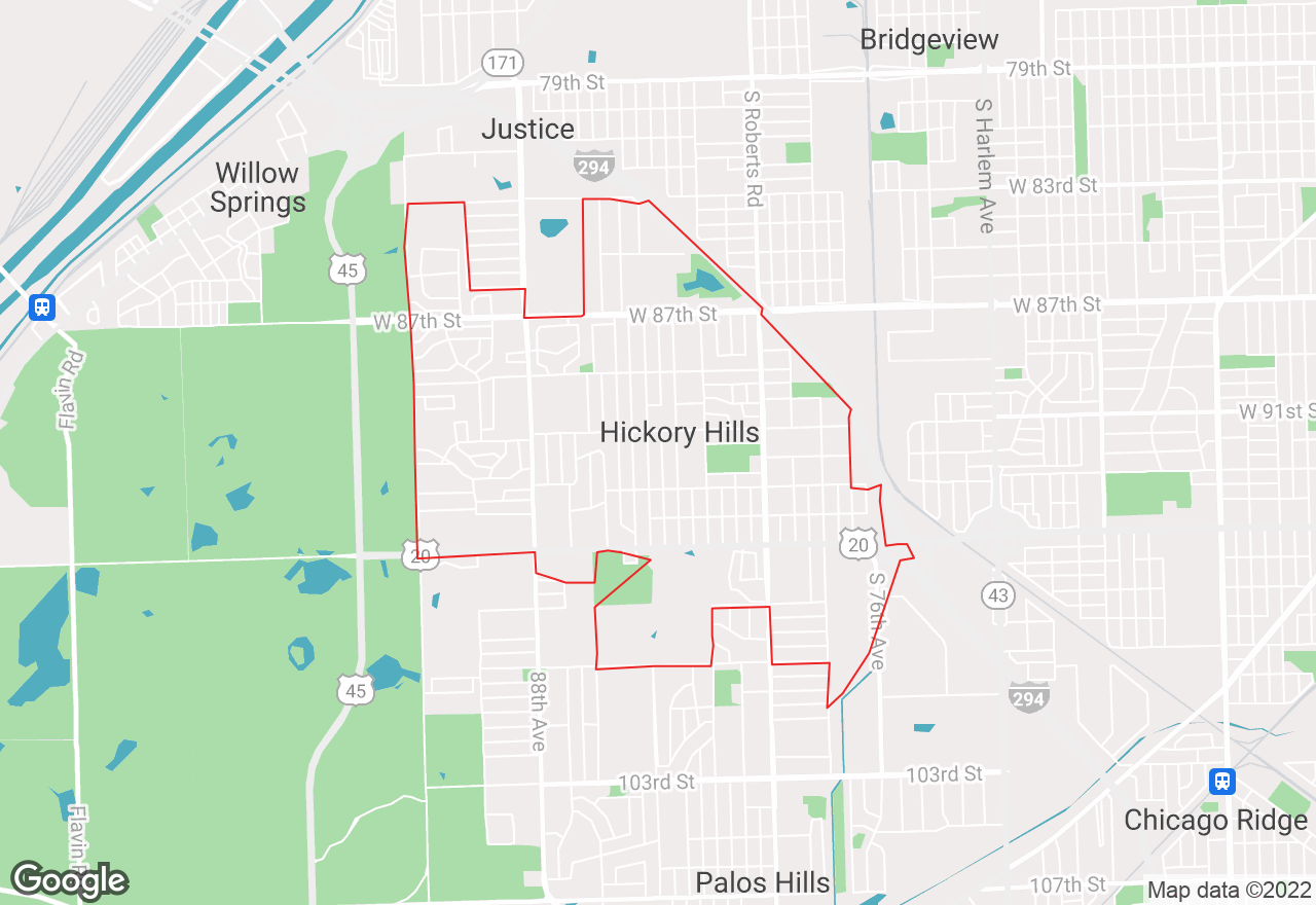 Hickory Hills map