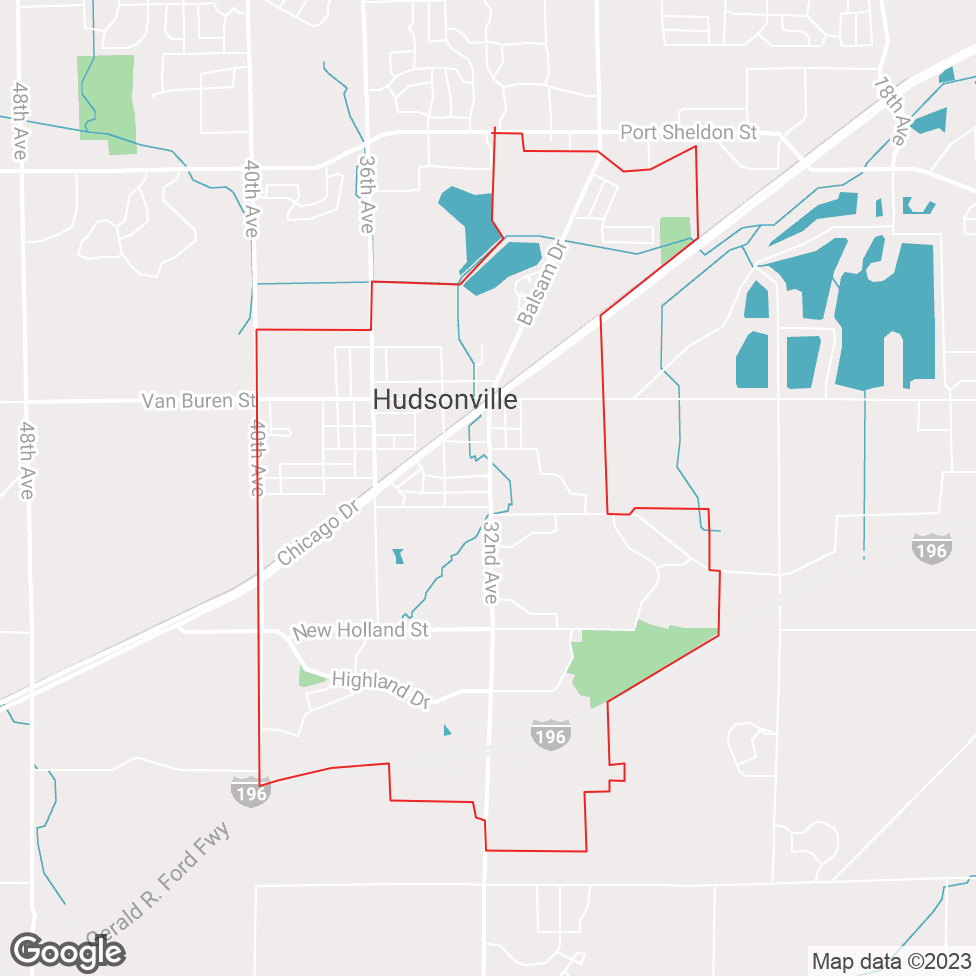 Hudsonville map