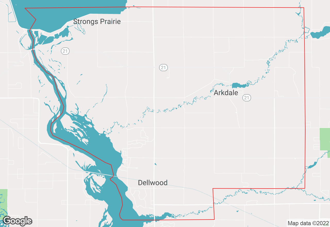 Strongs Prairie map